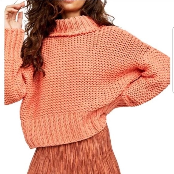 Free People Sweaters - 40 - Free People My Only Sunshine orange chunky knit sweater
